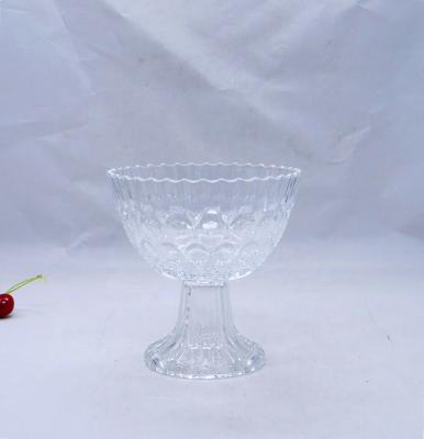 China Sustainable Clear Glass Ice Cream Cup , Glass Footed Dessert Bowls for sale