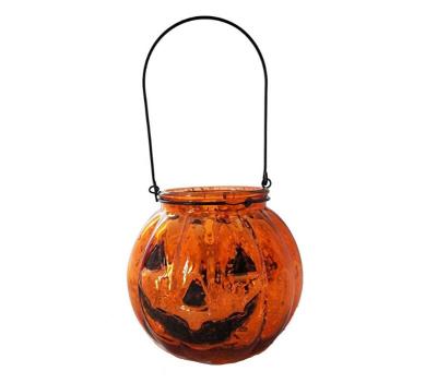 China Home Decoration Halloween Hanging Candle Holders, Tealight Glass Candle Holders Pumpkin Candle Holders Home Decoration for Party for sale