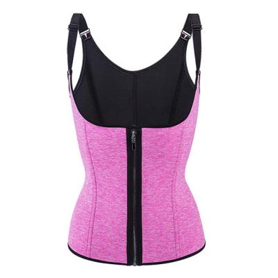 China Wholesale Breathable Zipper Hooks Plus Size 6XL Waist Training Neoprene Waist Trainer Corset Body Shaper Slimming Vest for sale