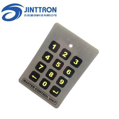 China Durable Custom Stickers Small 3 x 4 Die Graphic Overlay Label Flat Panel Sticker Button Numeric Keypad for sale