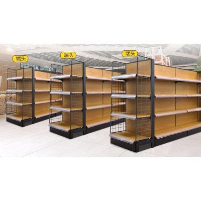 China Double Sided Wooden Supermarket Retail Store Shelving for sale