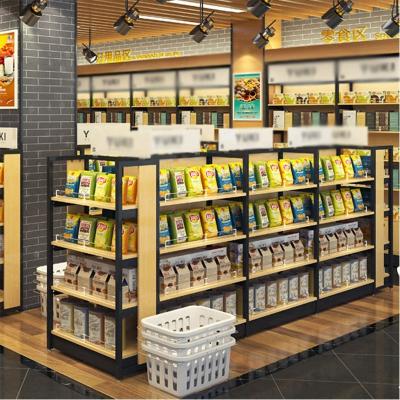 China Supermarket System Double Sided Commercial Store Shelves for sale