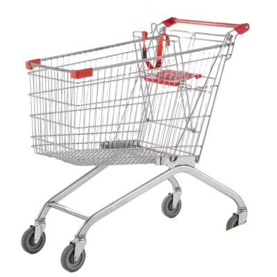 China 60-200 Liters Double Sided Shopping Trolley For Supermarket for sale