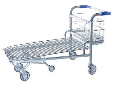 China Durable Logistics Supermarket Heavy Duty Warehouse Cargo Trolley Trolley for sale