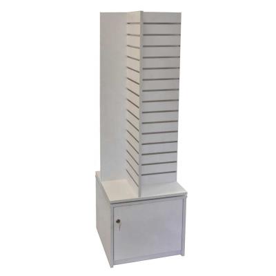 China Moisture Proof Slat Panel Spining Gondola 4 Way With Storage Retailer Store for sale