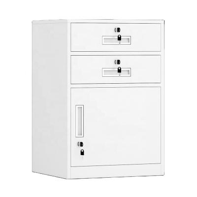 China Modern 2 Drawer And 1 Door Office Steel Desk Under Desk Metal Drawer File Storage Cabinet for sale