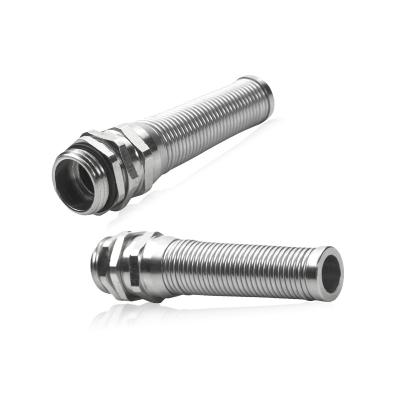 China 304/316 Stainless Steel Cable Gland Stainless Steel Metal Anti-Bending Cable Gland With Waterproof Cable Connector for sale