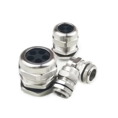 China 304/316 Stainless Steel IP68 Multi Core Cable Gland Multi-hole PG Multi-hole Cable Gland Waterproof 13.5 Adapter for sale