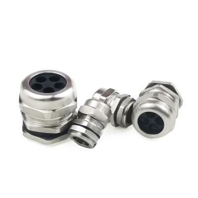 China 304/316 Stainless Steel Multi Cable Gland Stainless Steel Core Hole Mutihole Cabl Gland for sale