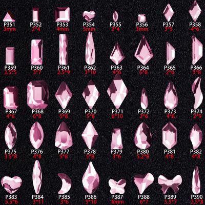 China XueQun 20pcs/bag Flatback Glass Crystal Rhinestones Nail Art Fashionable Decoration Nail Crystal Gem for sale