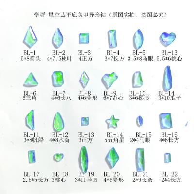 China XueQun 20pcs/bag Flatback Glass Crystal Rhinestones Nail Art Fashionable Decoration Nail Crystal Gem for sale