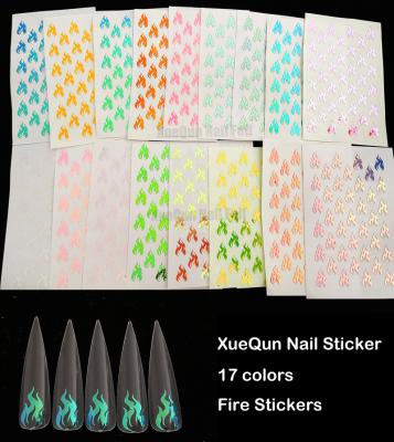 China Pet XueQun Flame Nail Sticker for sale