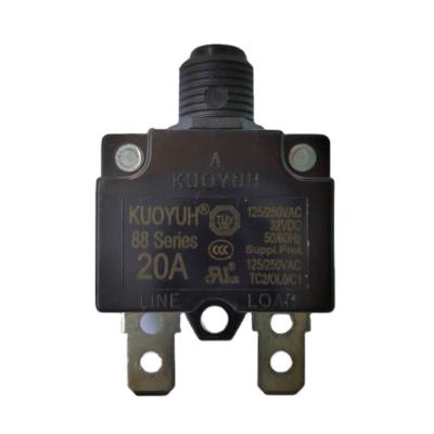 China Wholesale Price KUOYUH 88 Series 20A Motor Waterproof Thermal Protector Disyuntor Electronic Circuit Breaker 88-20A for sale