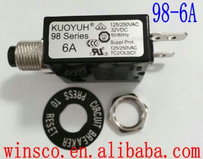 China NEW KUOYUH 6A 98-6A BREAKER 6A 100% Rebuildable 98 SERIES Switch, Overcurrent Protector 98-6A for sale