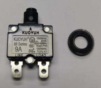 China 88-9A 100% KUOYUH BREAKER 88 SERIES 9A Rebuildable Switch , Overcurrent Protector 88-9A for sale