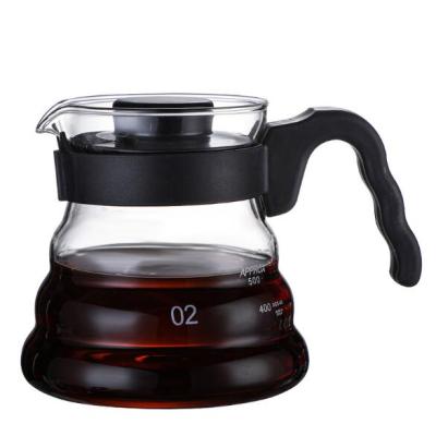 China High Sustainable Borosilicate Glass Coffee Maker Slice Coffee Pot Teapot With Lid for sale