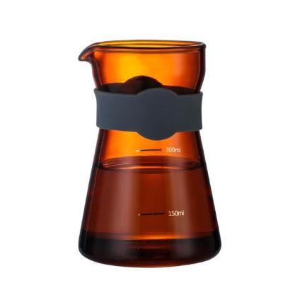 China Large Capacity Heat Resistant Glass Pour Over Coffee Sharing Pot for sale