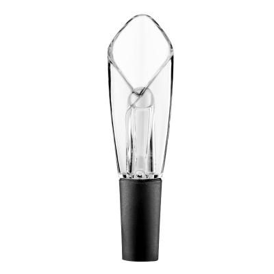 China Champagne Food-Grade Wine Anti-Drip Silicone Plastic Quick Decanter Transparent Wine Pourer for sale