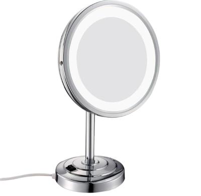 China Customized Mirror 3x Desktop Magnifying Mirror Make Up Mirror With LED Light for sale