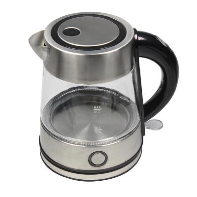 China 360 Degree Rotation Base Hotel Hot Selling Glass Cordless Electric Kettle 1.0L for sale