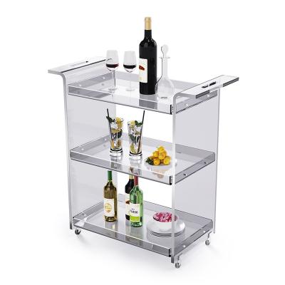 China Modern Fashion Movable Storage Cart Space In Kitchen Roll Island Kitchen Cart For Dining for sale