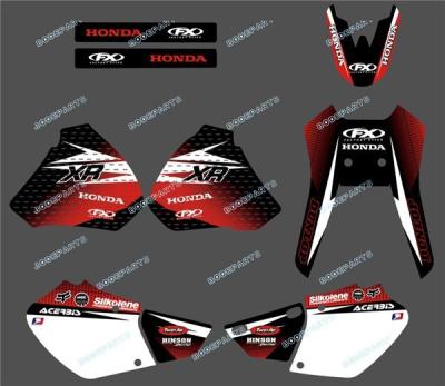 China new style TEAM GRAPHICS and RED BACKGROUNDS DECALS STICKER kits for FOR HONDA XR250 XR450 1996 1997 1998 1999 2001-2004 DST0185 60cmx40cmx2cm for sale