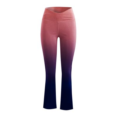 China Tie Dye Yoga Pants Flare For Women High Quality Super Factory for sale