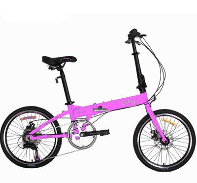 China 2020 Hot Sale 20 Inch Alloy Rim Folding Steel Cycle Spoke Folding Bike 6 Speed ​​Mini Folding Bike en venta