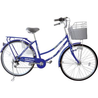 China hot sle steel 26 inch city bike 7 speed vintage bicycle female bicycle city bike for sale for sale