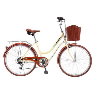 China Hot Sale Steel 28 Inch Single Speed ​​City Bike Ladies Bike Classic 7 Speed ​​Lady Bike 26 Inch City Bike for sale