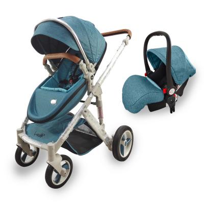 Κίνα Cheap Baby Stroller Factory Price Big Wheel Pram Easy Folding Portable Aluminum Baby Stroller 3 in 1 Newborn Baby Pram Kids Stroller προς πώληση