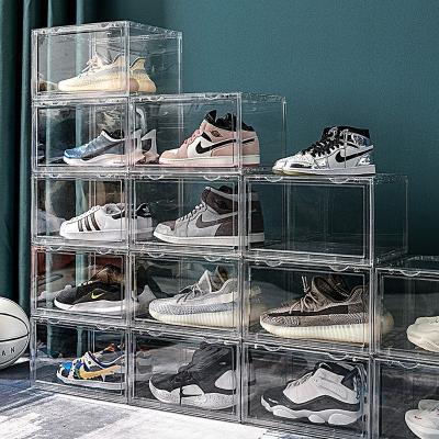 China Durable Shoe box transparent acrylic basketball shoes box shoe cabinet anti-oxidation for sale