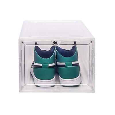 China Durable High side open acrylic shoe box sports shoes large shoe cabinet basketball display dust-proof transparent magnetic for sale