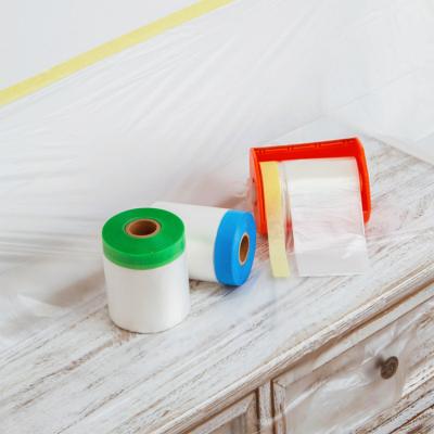 China Wholesale Cheap Moisture Proof Without Degradable Dispenser Glass Protection Eco Stretch Paint Masking Film On Roll for sale