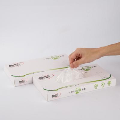 China Food Service Factory Direct Sales Low Price Disposable Plastic Boxed PE Gloves Made In China for sale