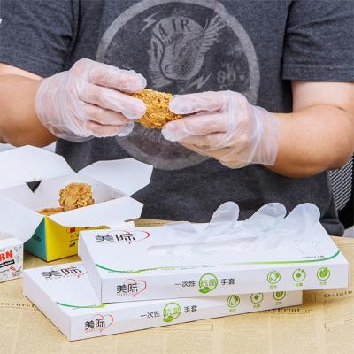 China Wholesale custom degradable waterproof transparent kitchen hand pe disposable plastic gloves protection food for sale