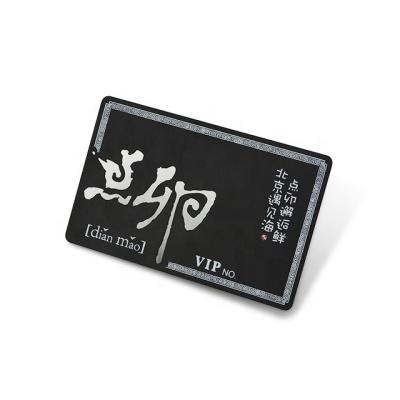 China High Quality Customized Writeable Waterproof/Waterproof Personalized NFC Hybrid Metal Contactless Hidden Chip Black Blank RFID Card for sale