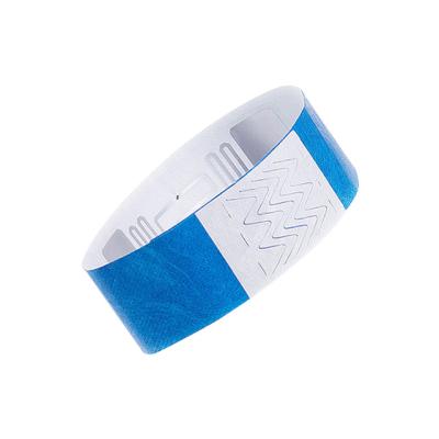 China Waterproof / Waterproof RFID Chip Wristband TK4100 Custom Design NFC Sports Wristband Festival Wristbands Paper for sale