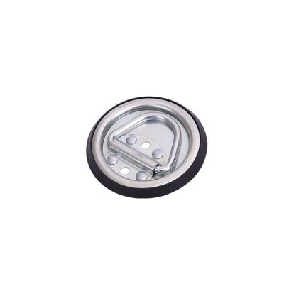 China Truck Manufacturer Price Steel 102X92MM Floor Bolt Recessed Tie Down D-Ring for sale