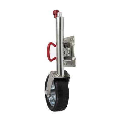 China Truck Skillful Manufacture Silver Auto Fold Jockey Light Trailer Jack With Wheel for sale