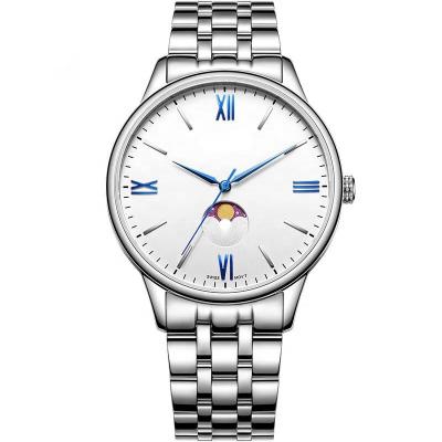 China OEM Fashion Casual Moon Phase Quartz Wear Resistant Waterproof Men's Watch for sale