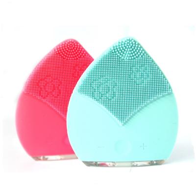 China Electric Sonic Exfoliators Silicone Face Wash Facial Cleansing Brush for sale