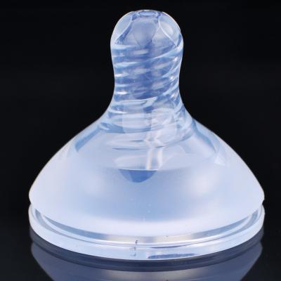 China Soft transparent non-toxic silicone baby nipple product 100% silicone food grade high odorless teat for sale