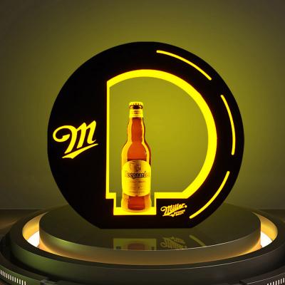 China Led Light Stand Acrylic Camping Champagne Cocktail Shelf For Wholesale Glowing Beer Bottle Rack Custom Wine Factory for sale