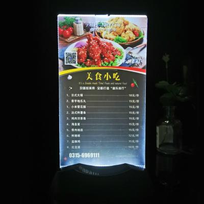 China Camping New Products Arrived Table Dish Acrylic Luminous Vertical Table Dish Led Meal Dish for sale