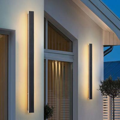 China Modern Simple Long Strip Wall Lamp Indoor Aluminum Waterproof Outdoor Wall Lamp for sale