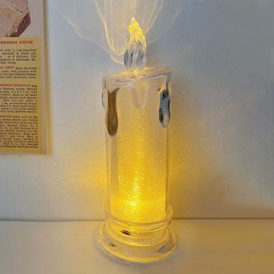 China Birthdays Led Simulation Candle Acrylic Christmas Tears Electronic Candle for sale