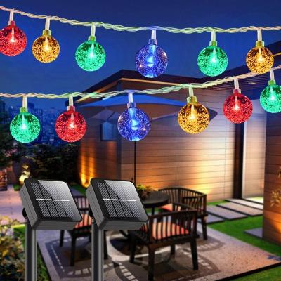 China Solar AC LED Curtain Light Outdoor String Lights 6m Christmas Globe Lights For Outdoor Party Decoration Led String Lights for sale