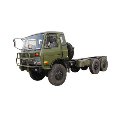 China Quality assurance 6*6 dongfeng EQ2102G flat head 1 1/2 row off-road chassis 7340*2190*2780mm for sale