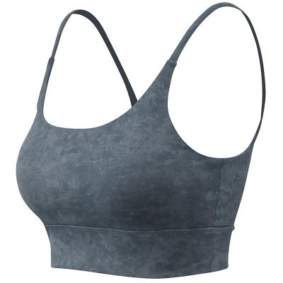 China Breathable Camouflage Dye Tie Bra Fitness Yoga Bra Tank Tops Women Quick Dry Fashion Sports Bra for sale